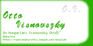 otto visnovszky business card
